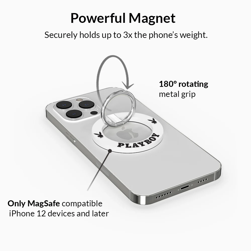 Playboy White Bunny MagSafe Grip Ring - Image 4