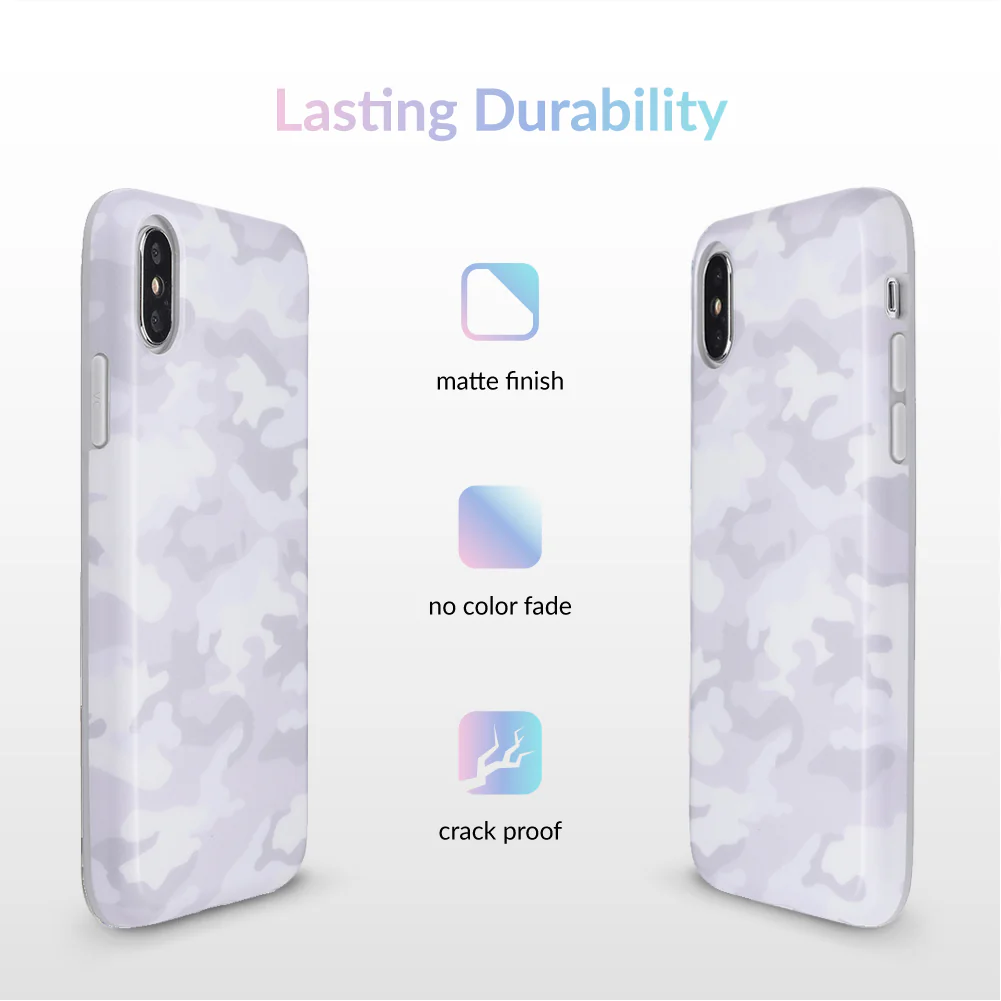White Clouds Camo iPhone Case - Image 12