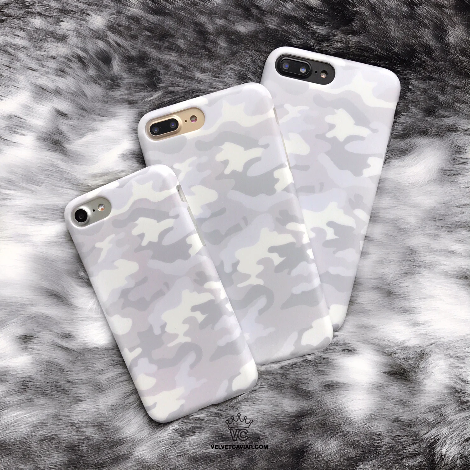 White Clouds Camo iPhone Case - Image 2