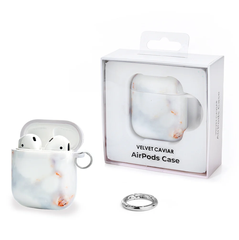 Grey Clouds Marble AirPods Case - Image 4
