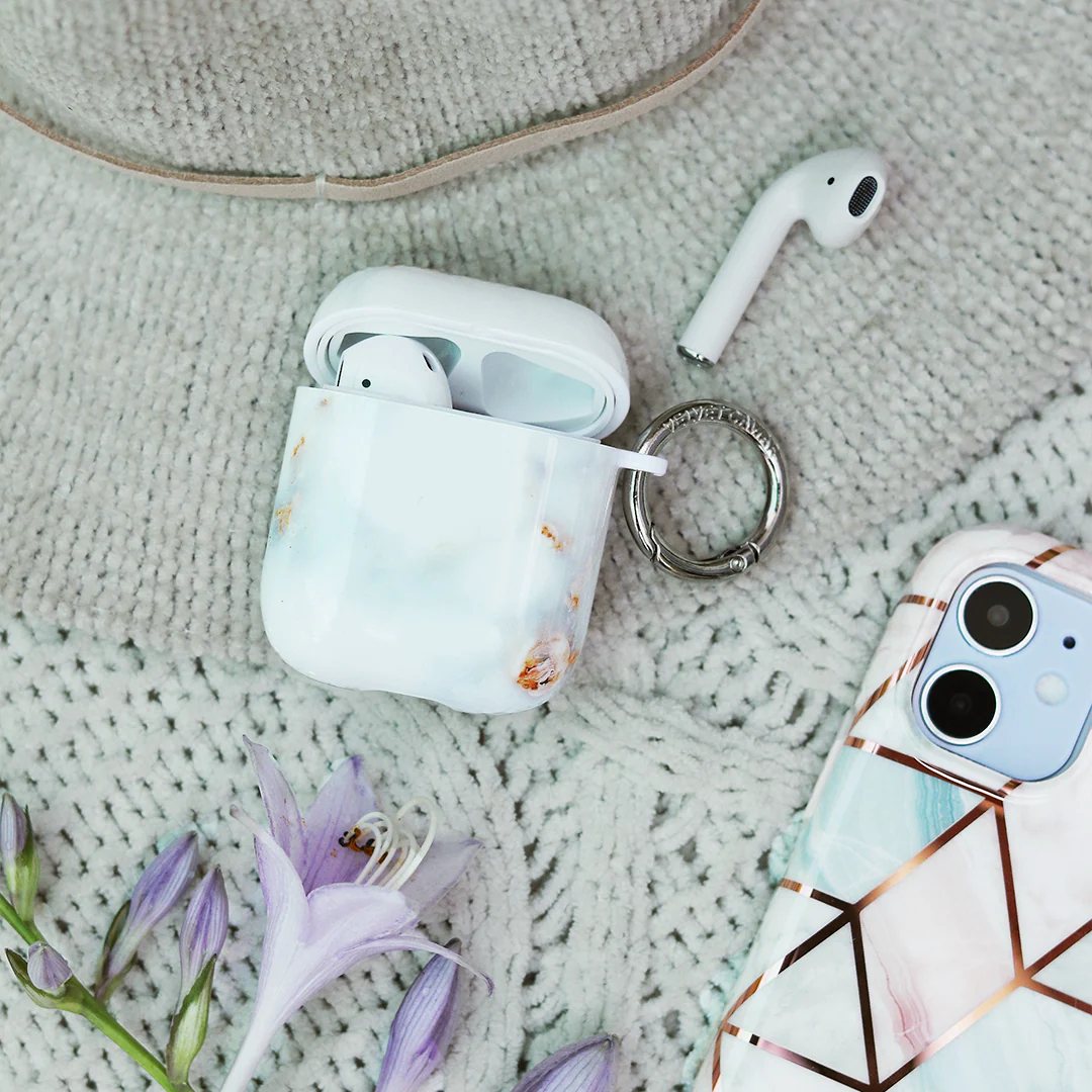 Grey Clouds Marble AirPods Case - Image 7