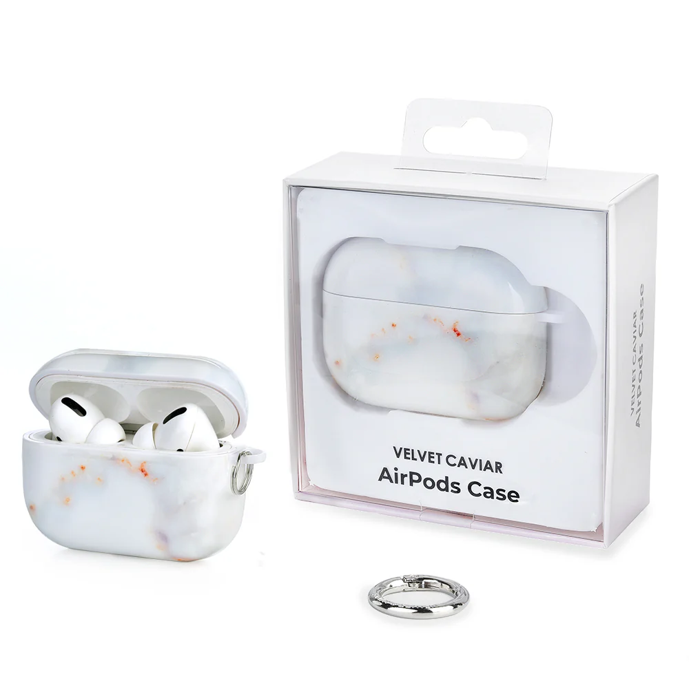 Grey Clouds Marble AirPods Case - Image 9