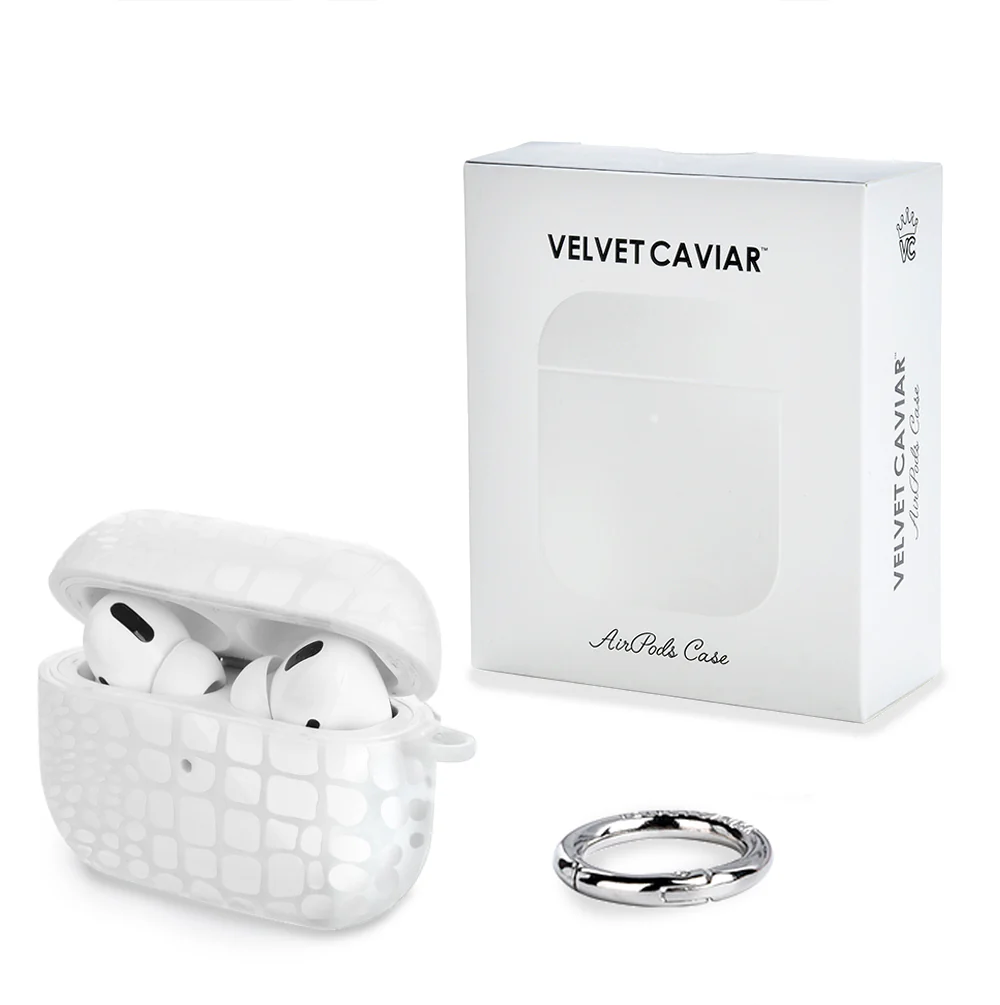 White Croc AirPod Case - Image 10