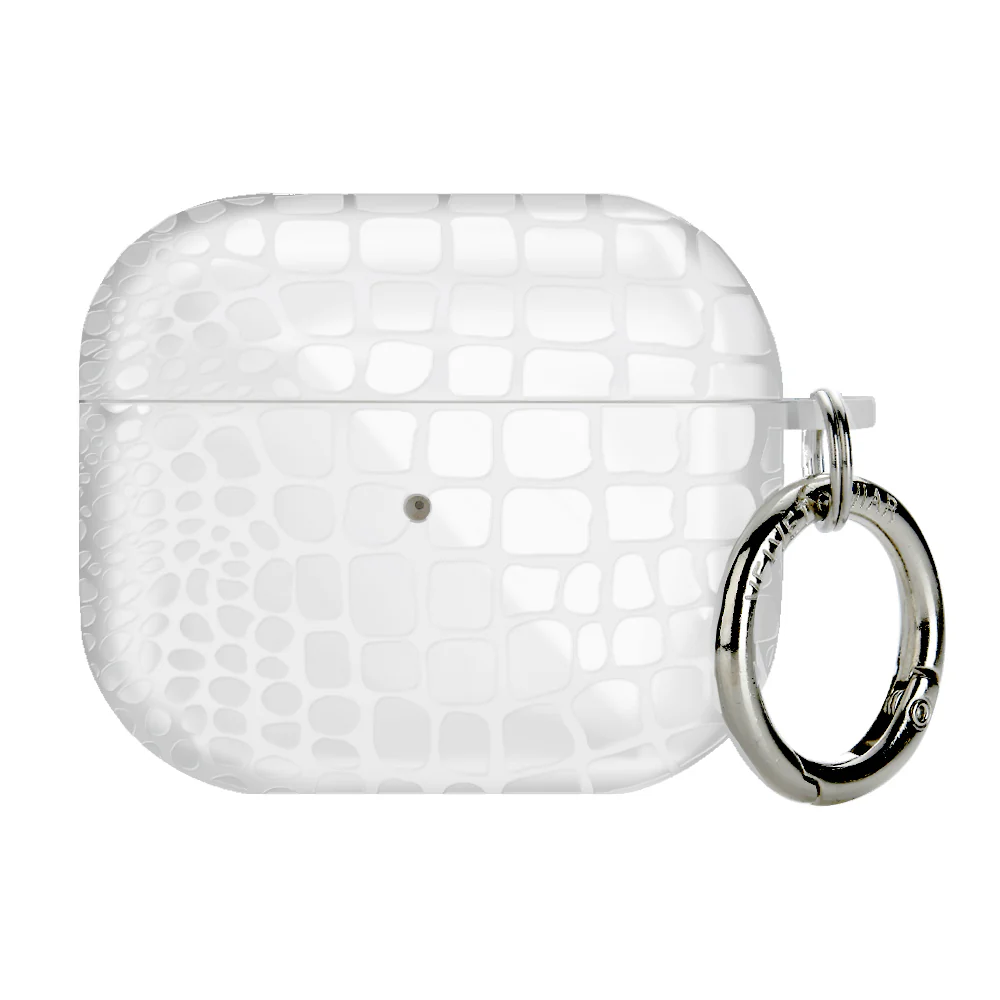 White Croc AirPod Case - Image 11