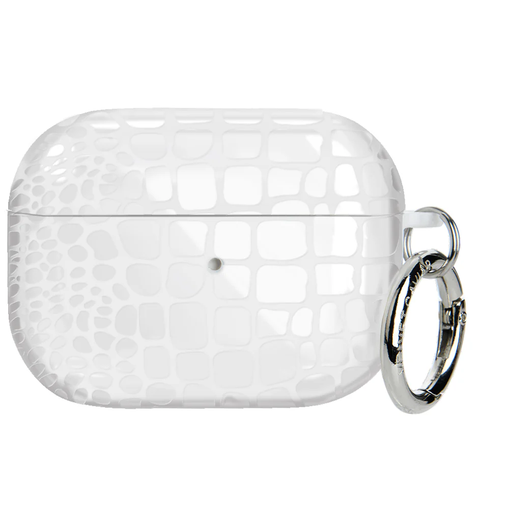 White Croc AirPod Case - Image 6