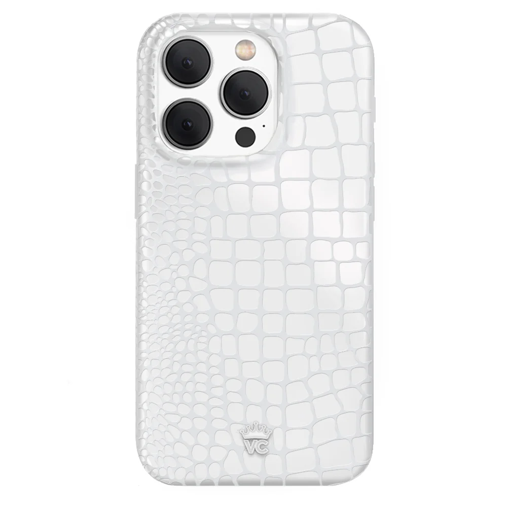 White Croc iPhone Case - Image 103