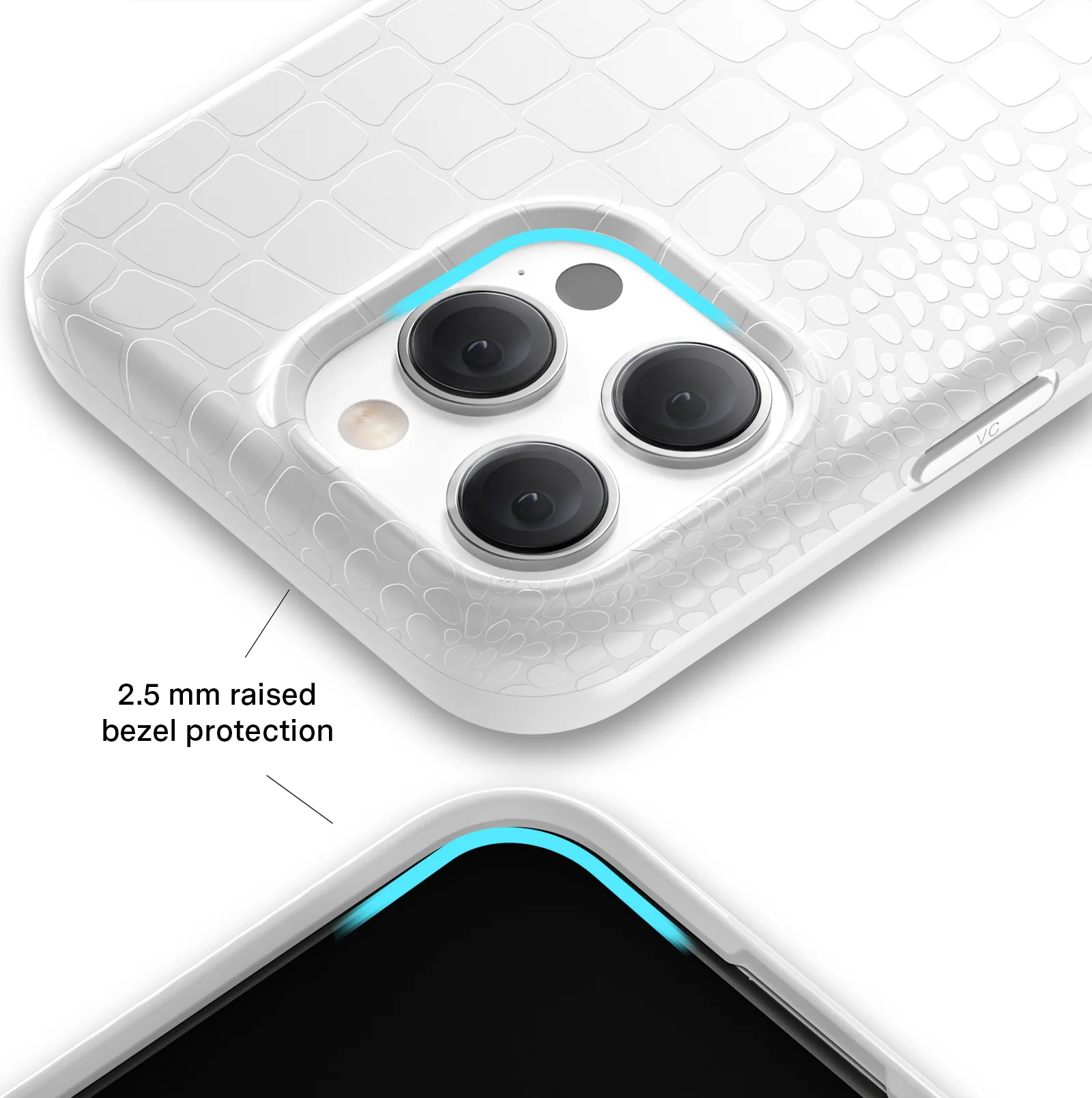 White Croc iPhone Case - Image 105