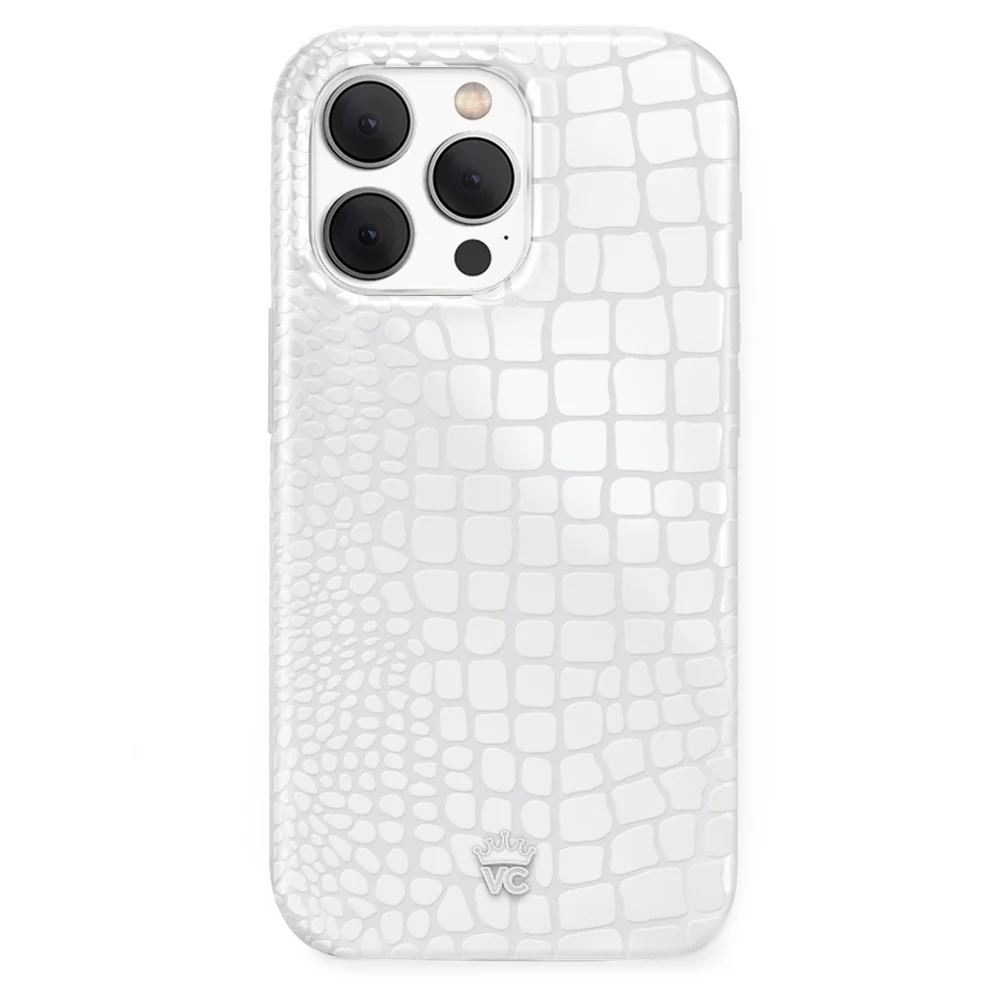 White Croc iPhone Case - Image 109