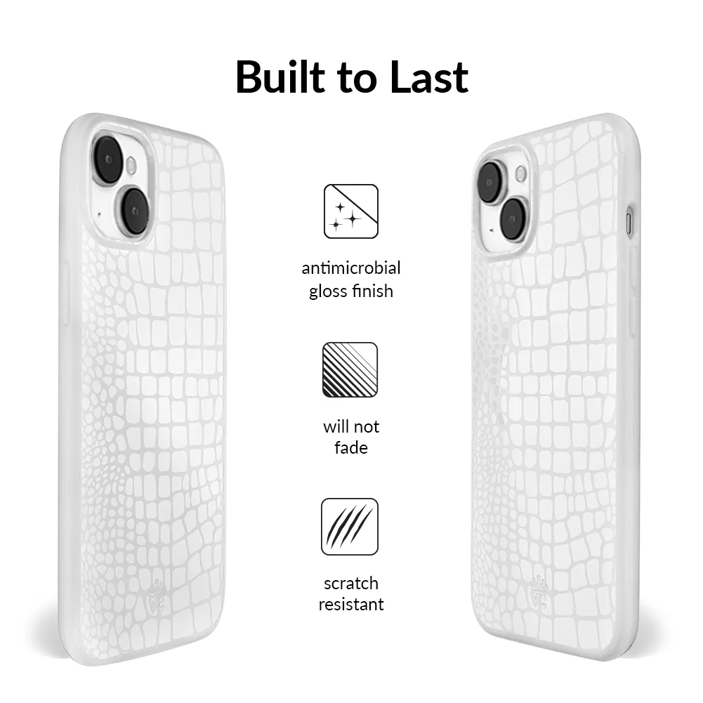 White Croc iPhone Case - Image 17