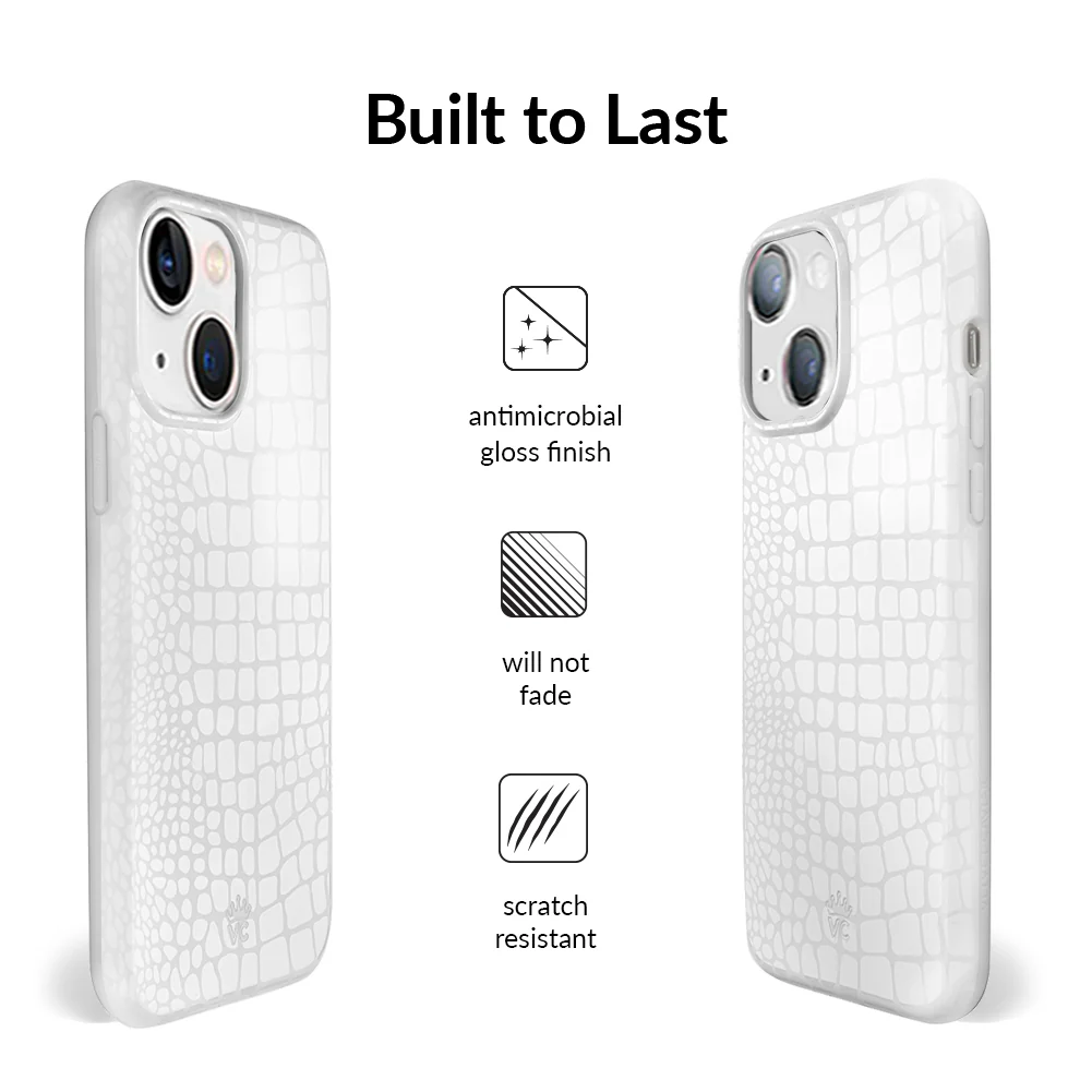 White Croc iPhone Case - Image 29