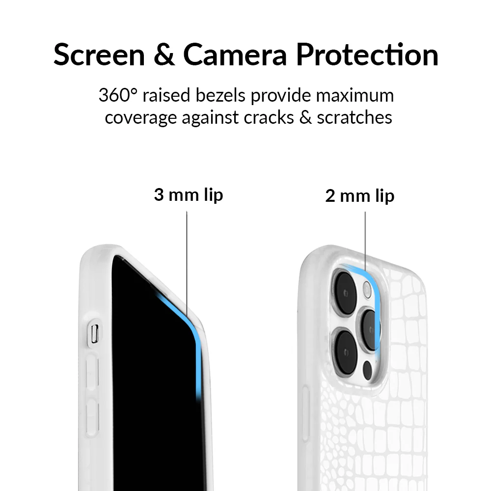 White Croc iPhone Case - Image 3