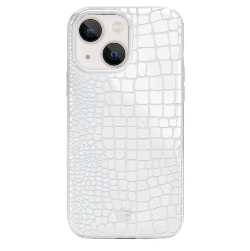 White Croc iPhone Case - Image 31