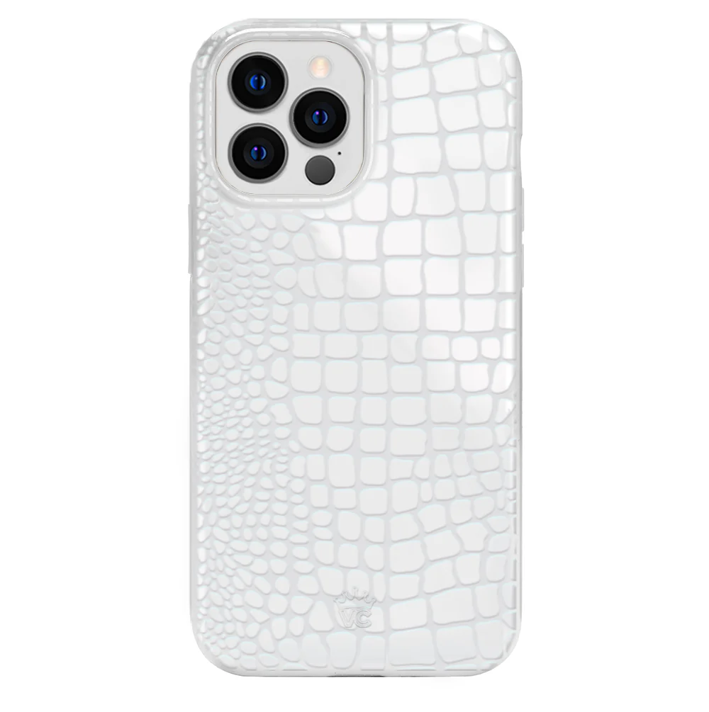 White Croc iPhone Case - Image 43