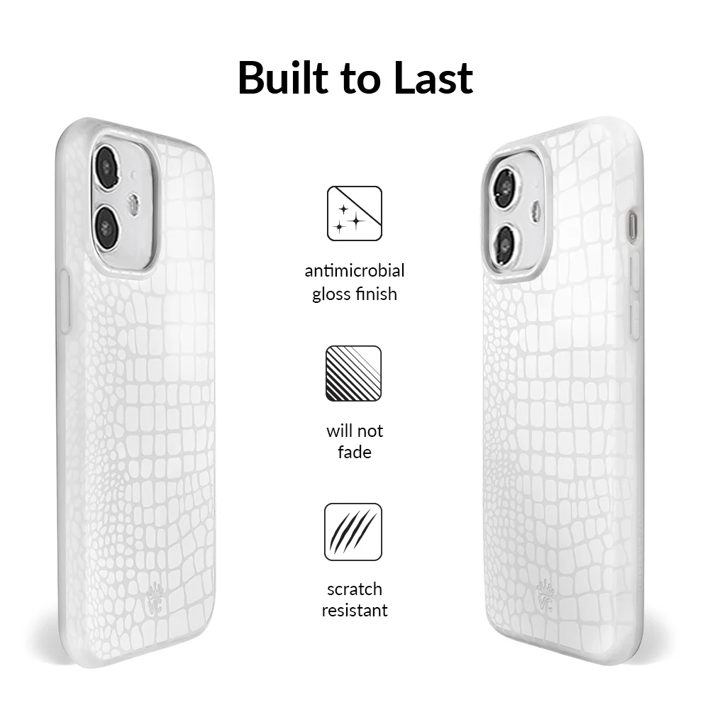 White Croc iPhone Case - Image 59
