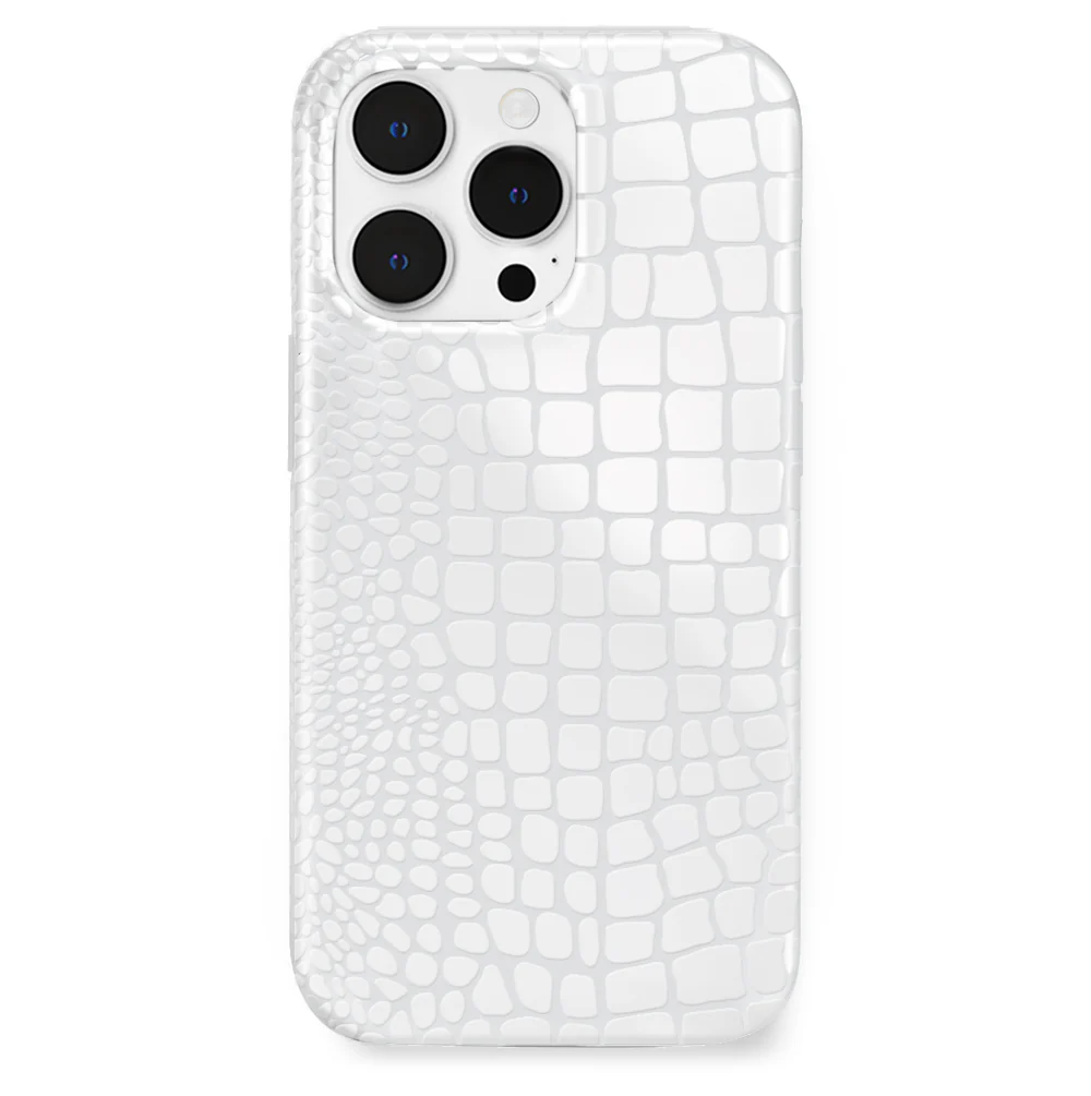 White Croc iPhone Case - Image 7