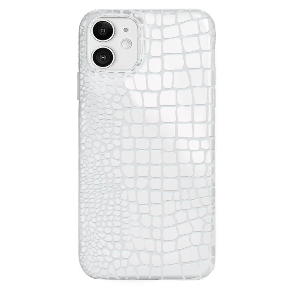 White Croc iPhone Case - Image 73