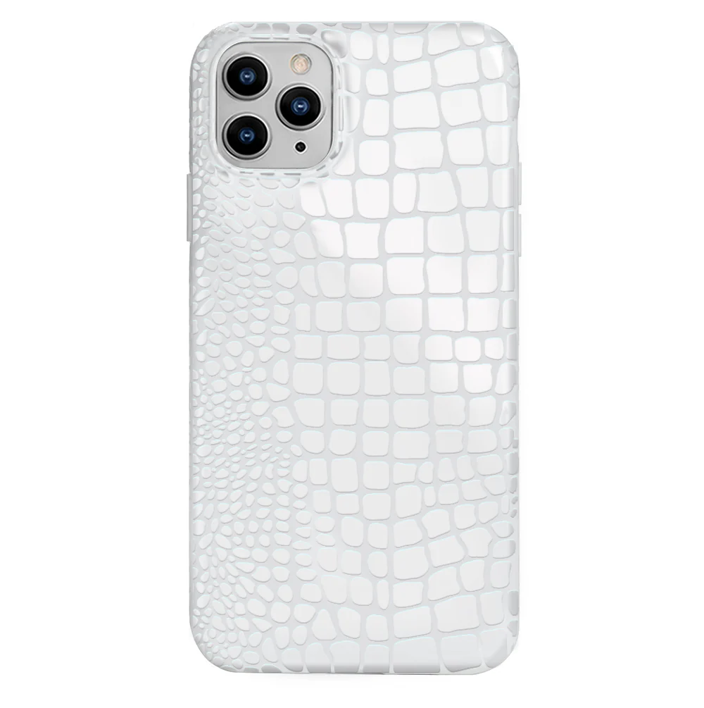White Croc iPhone Case - Image 79