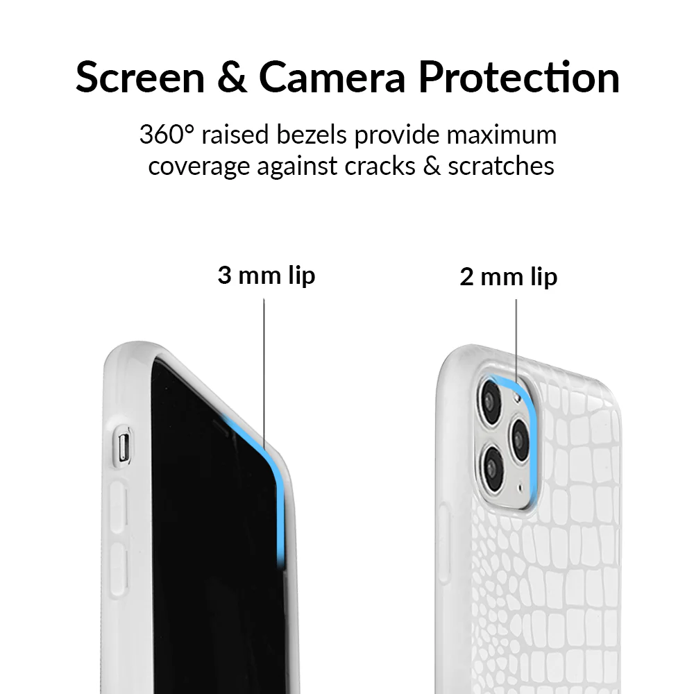 White Croc iPhone Case - Image 87