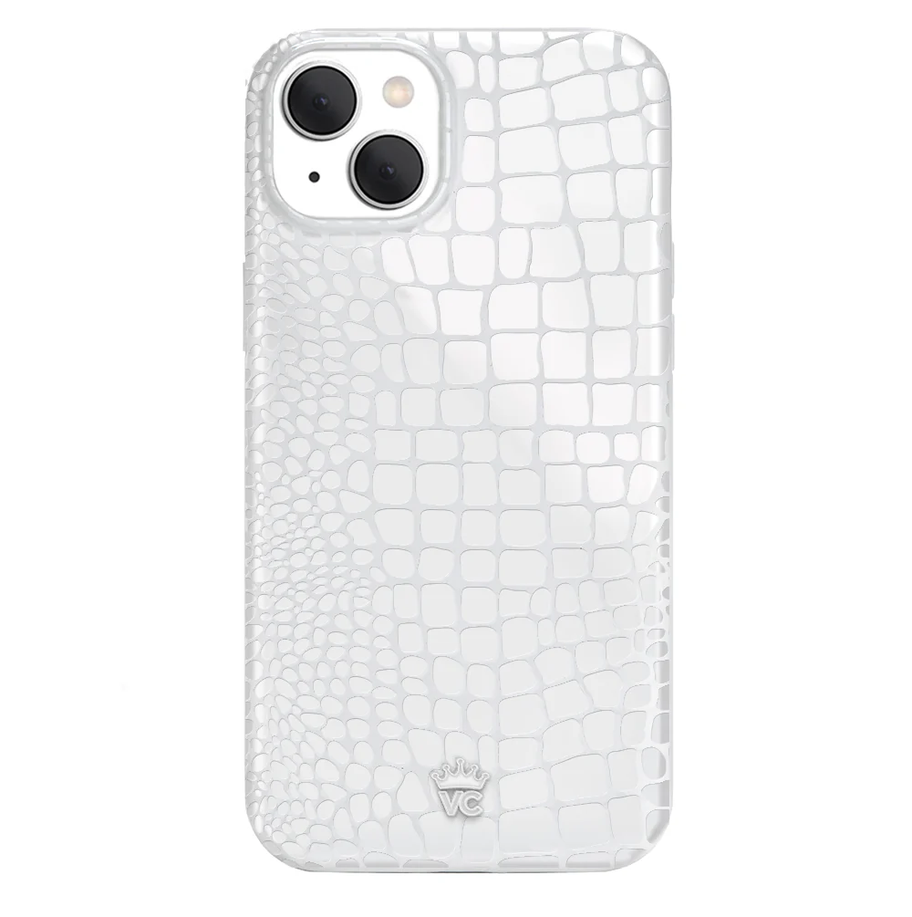White Croc iPhone Case - Image 91
