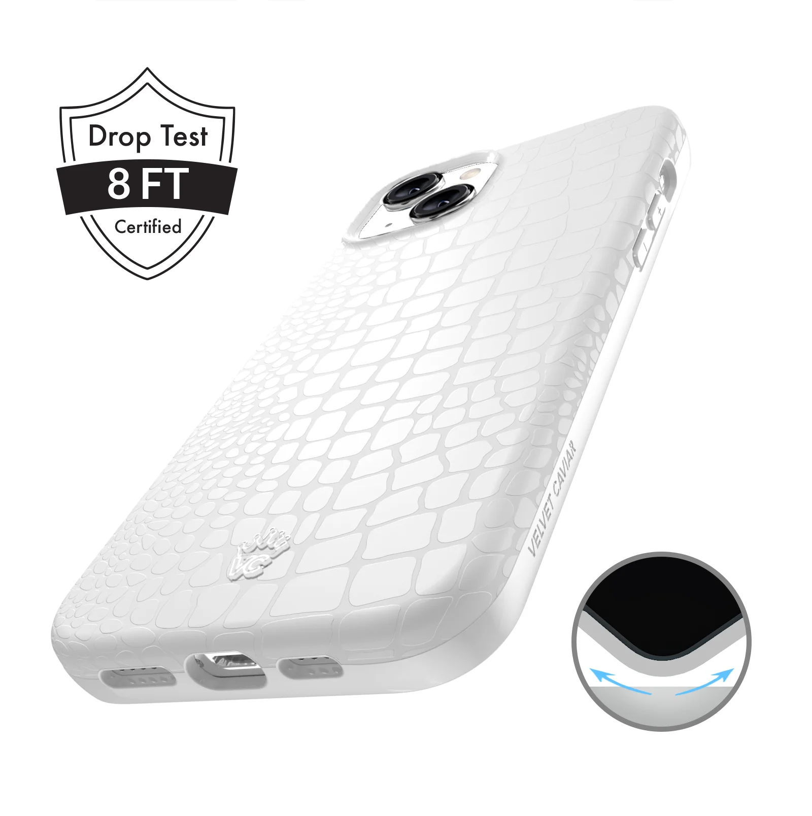 White Croc iPhone Case - Image 95