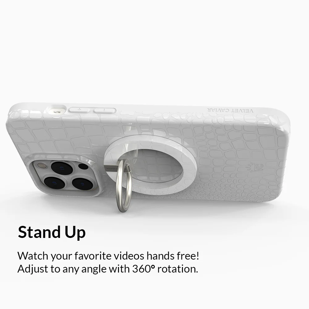 White Croc MagSafe Grip Ring - Image 5