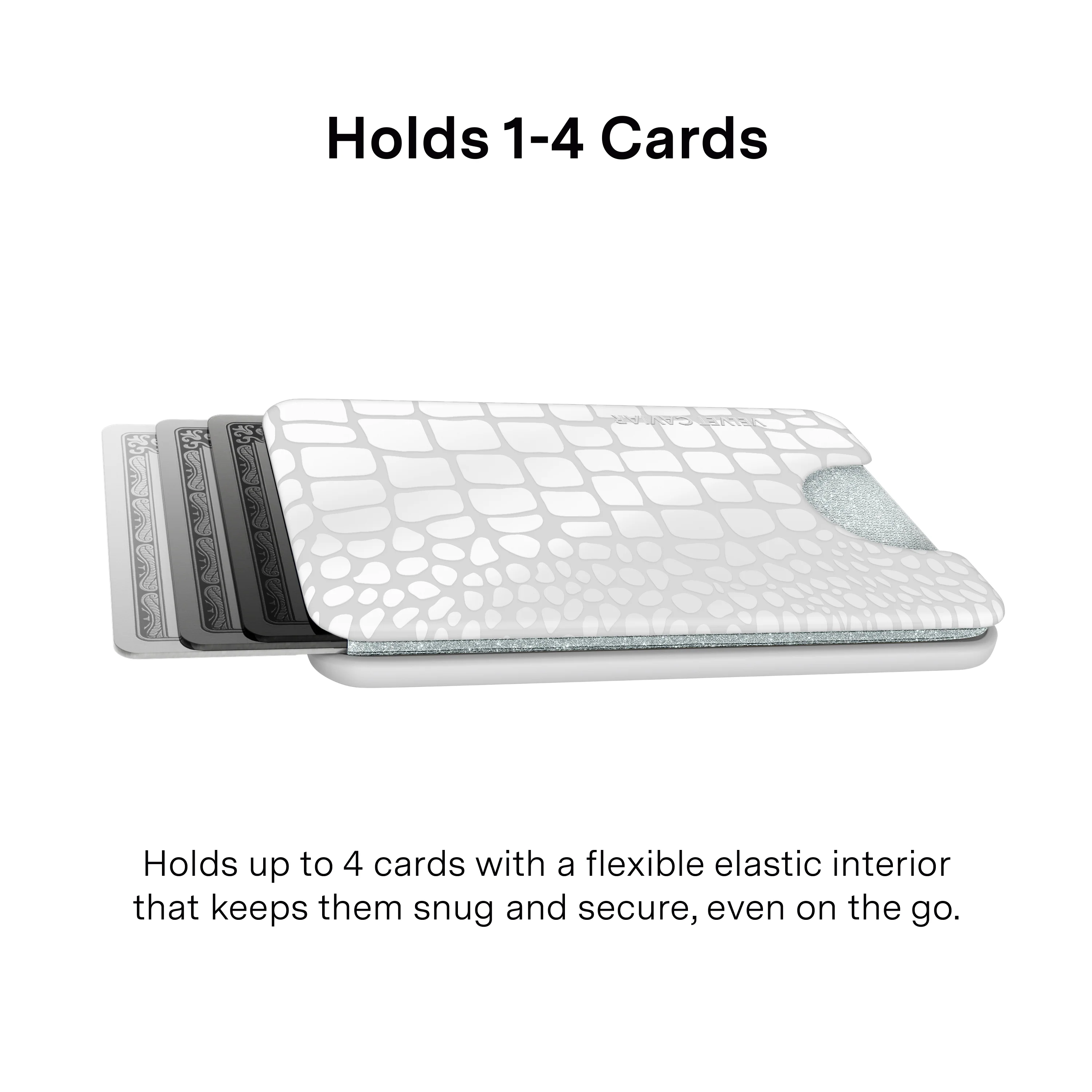 White Croc MagSafe Wallet - Image 2