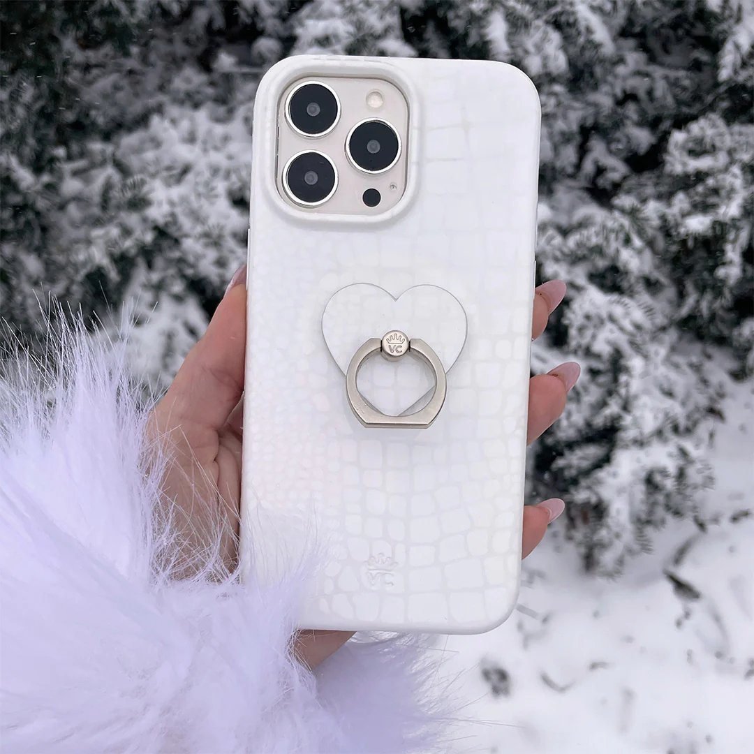 White Croc Phone Ring - Image 2