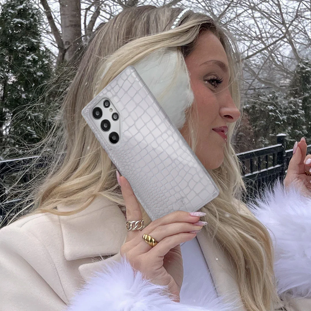 White Croc Samsung Case - Image 21