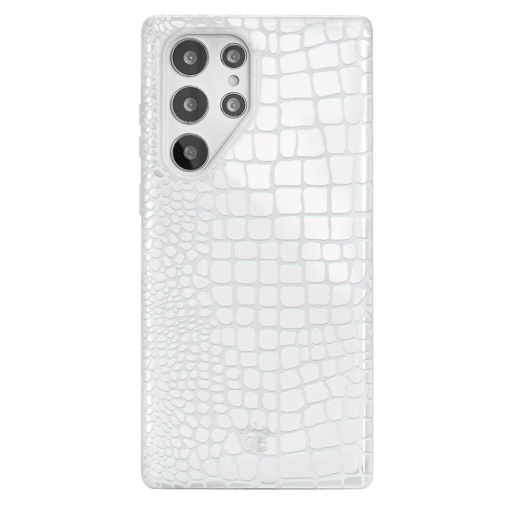 White Croc Samsung Case - Image 32