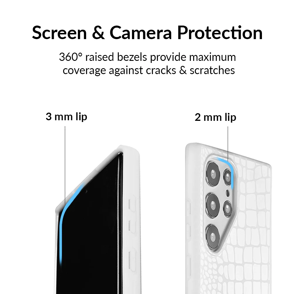 White Croc Samsung Case - Image 34