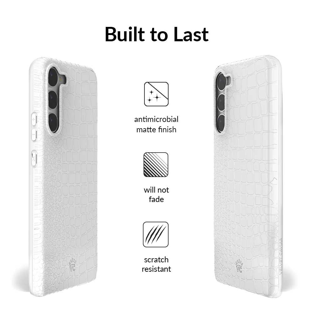 White Croc Samsung Case - Image 42