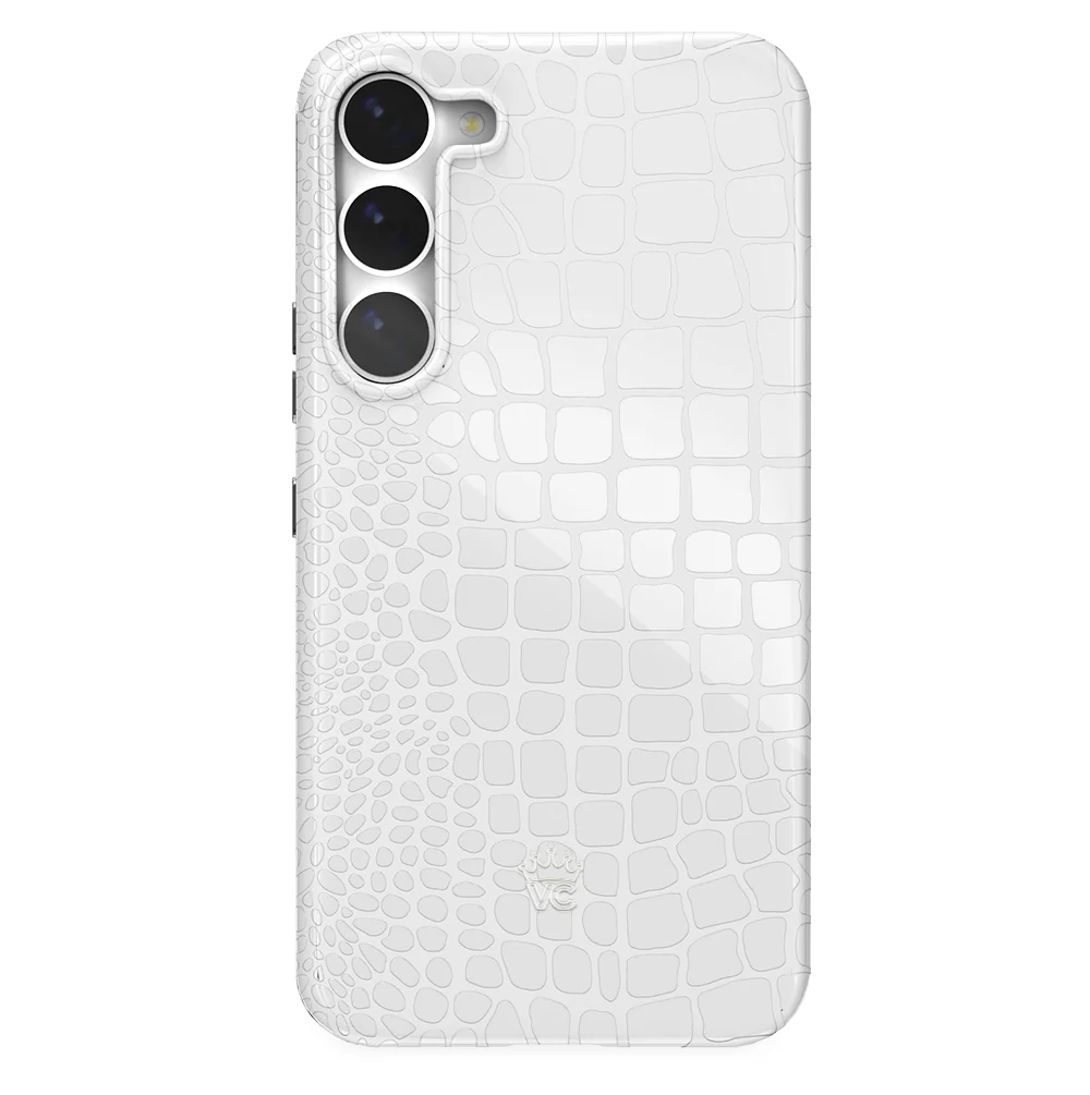 White Croc Samsung Case - Image 44