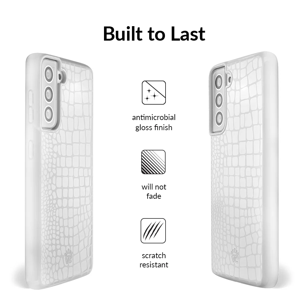 White Croc Samsung Case - Image 5
