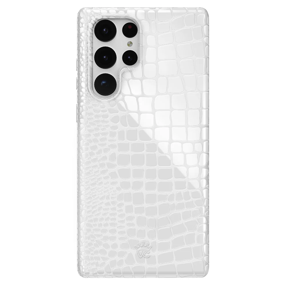 White Croc Samsung Case - Image 50