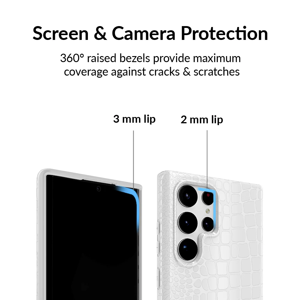 White Croc Samsung Case - Image 52