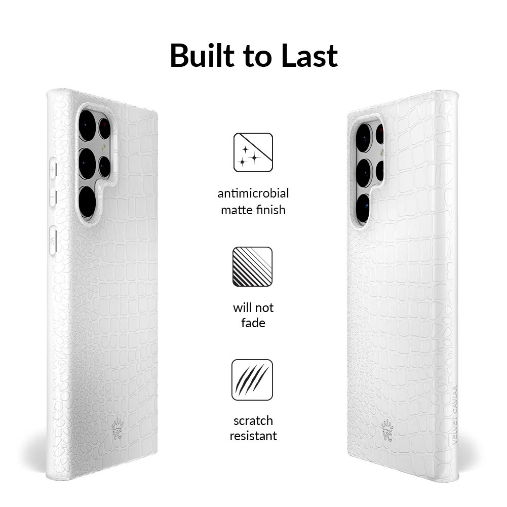 White Croc Samsung Case - Image 53