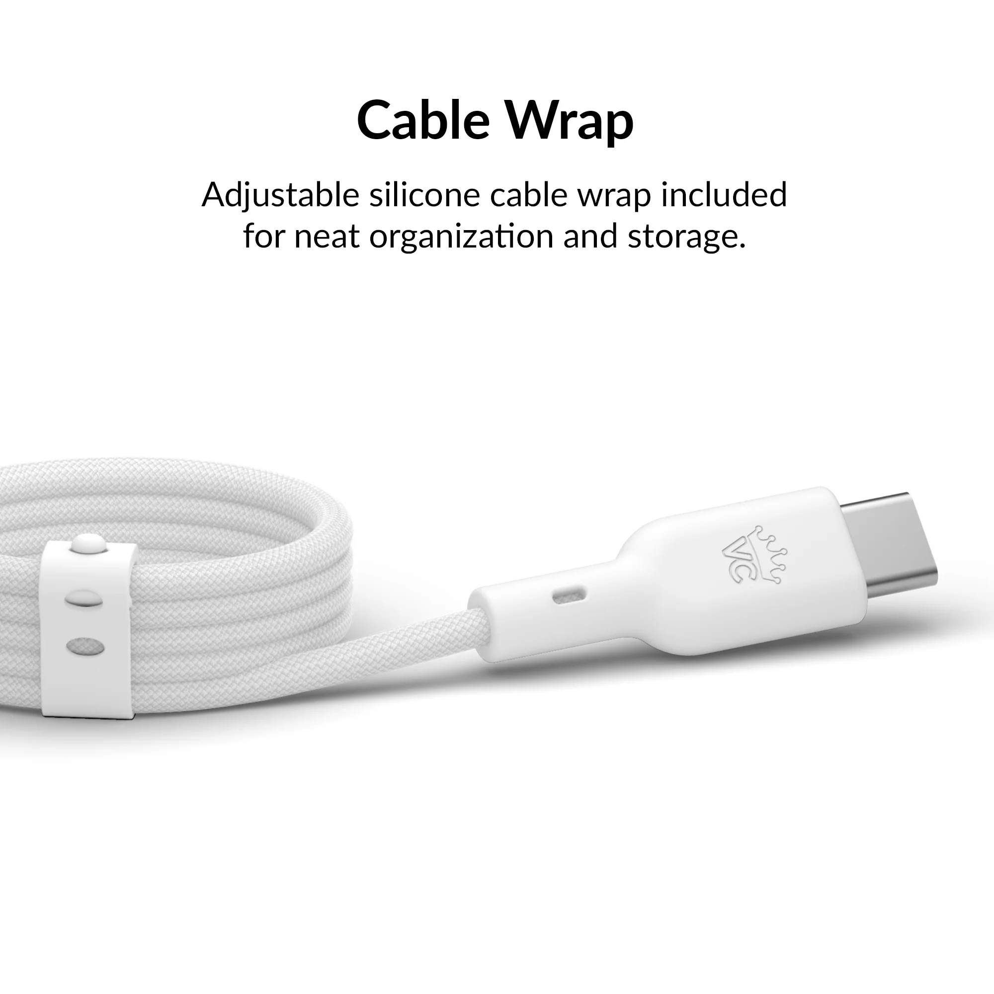 White Fast Charging Cable, 6ft USB-C - Image 5