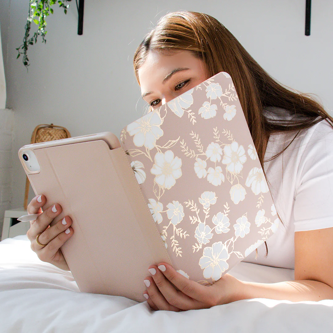 White Floral iPad Case 2.0 - Image 16