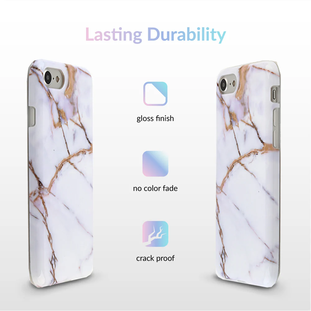 White & Gold Marble iPhone Case - Image 24