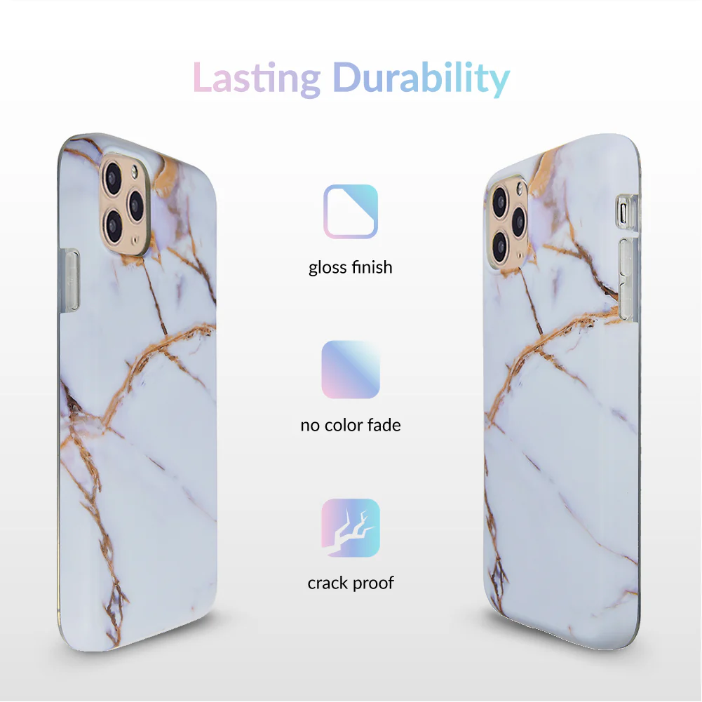 White & Gold Marble iPhone Case - Image 64