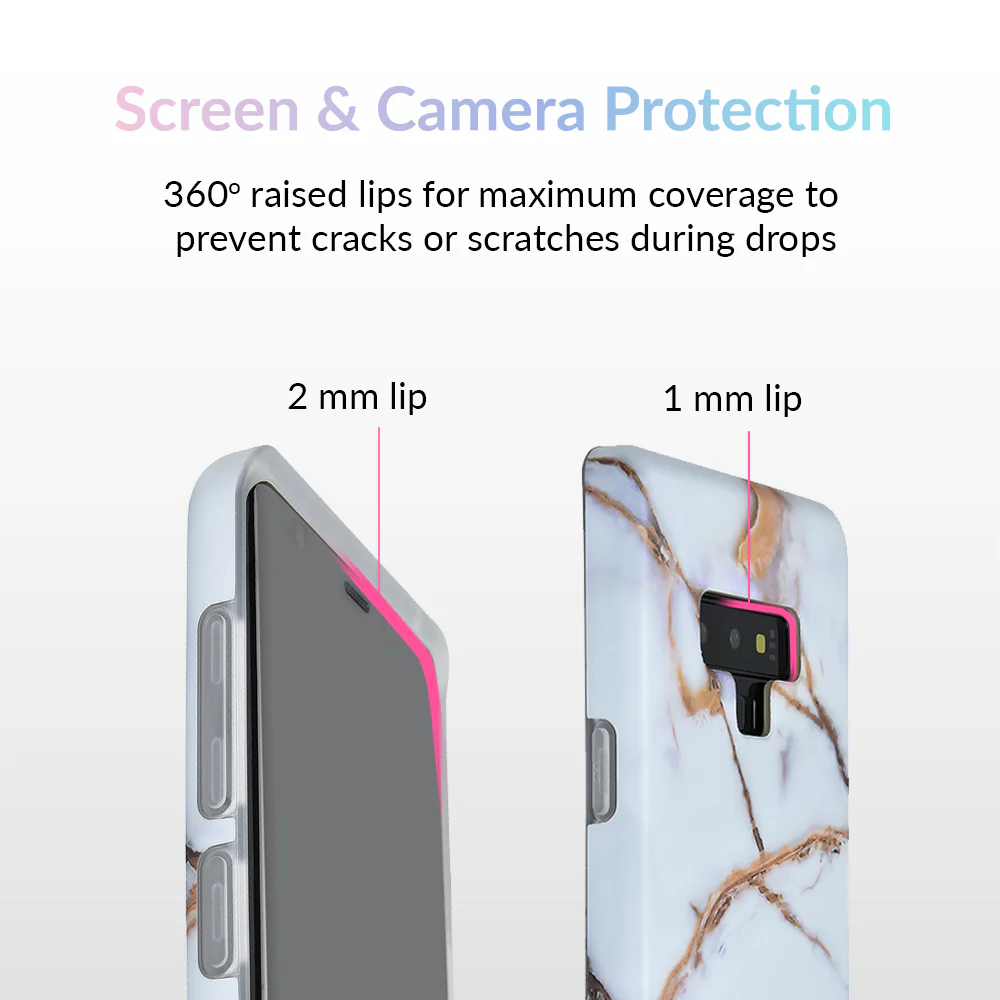 White & Gold Marble Samsung Case - Image 12