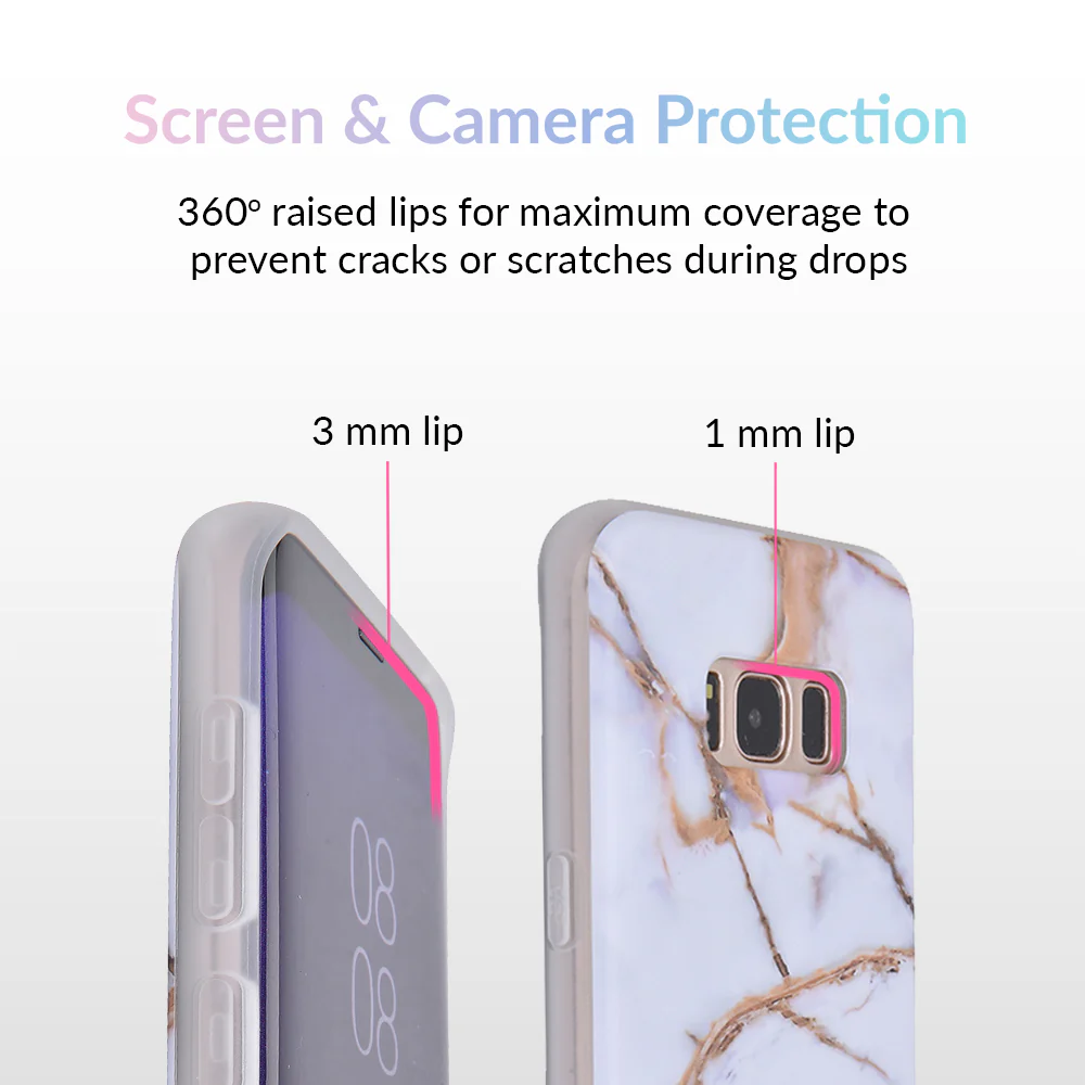White & Gold Marble Samsung Case - Image 6