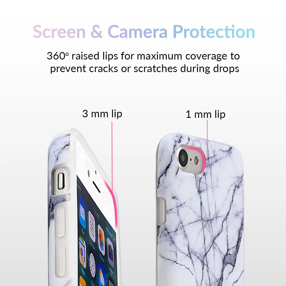 White & Gray Marble iPhone Case - Image 10