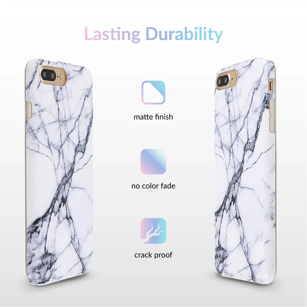 White & Gray Marble iPhone Case - Image 18