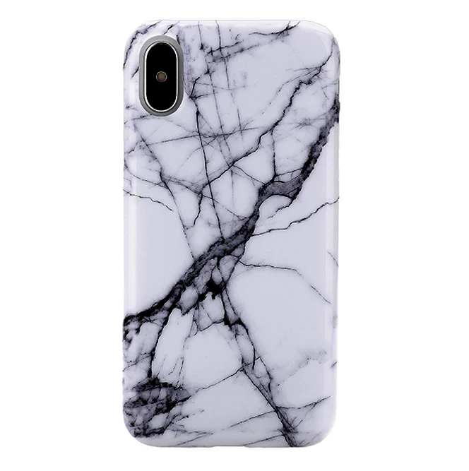 White & Gray Marble iPhone Case - Image 2