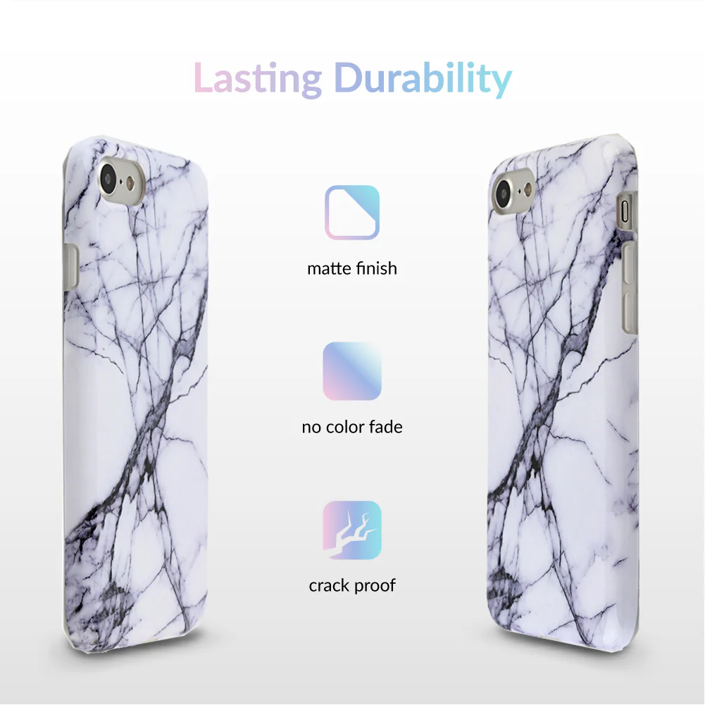 White & Gray Marble iPhone Case - Image 24