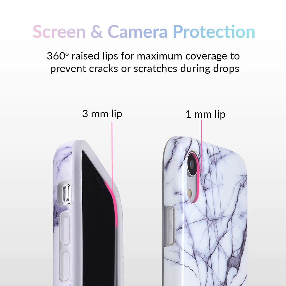 White & Gray Marble iPhone Case - Image 51