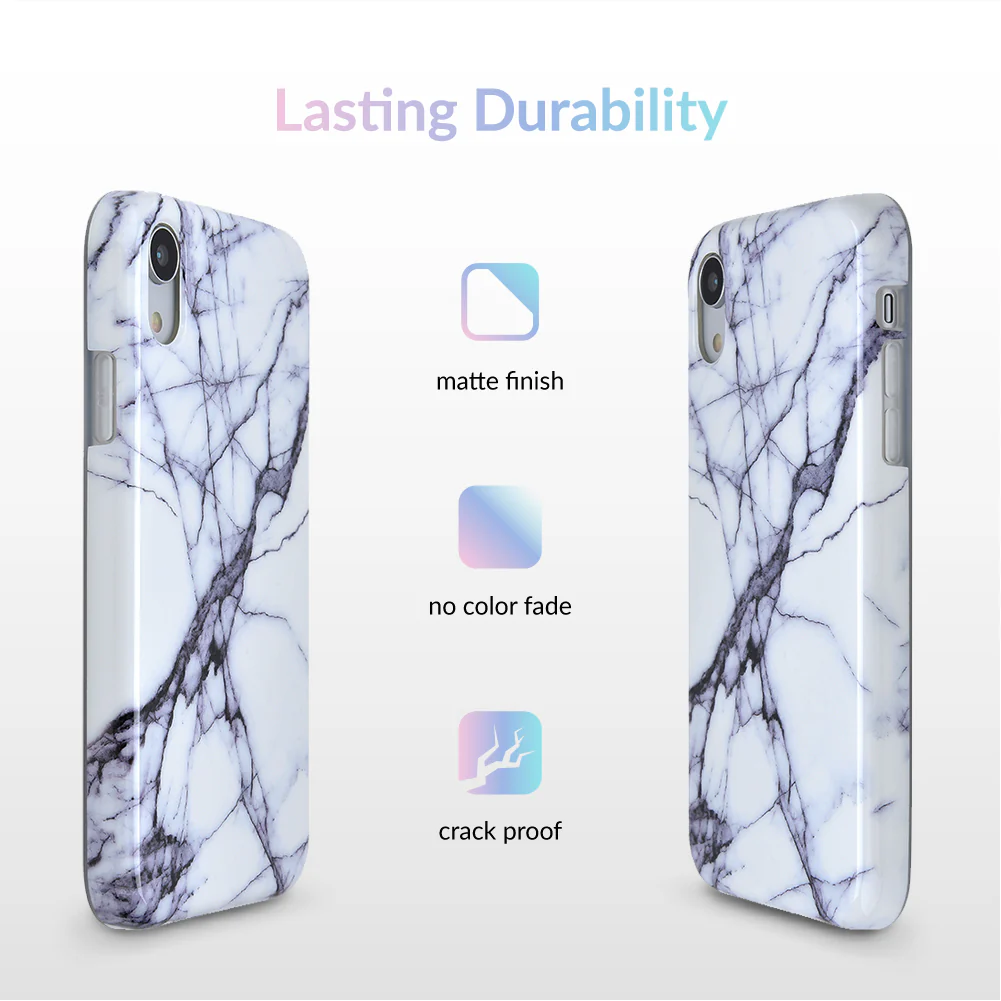 White & Gray Marble iPhone Case - Image 53