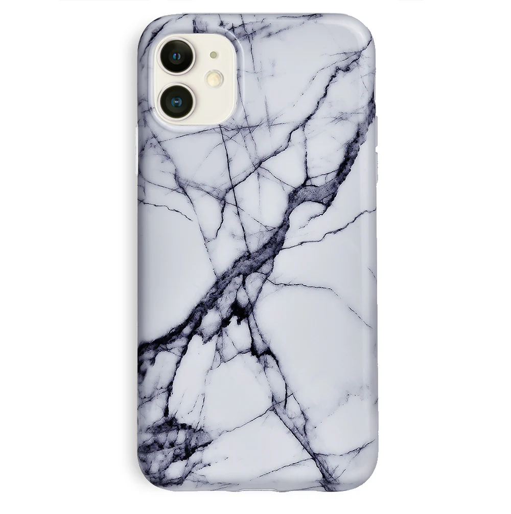 White & Gray Marble iPhone Case - Image 55