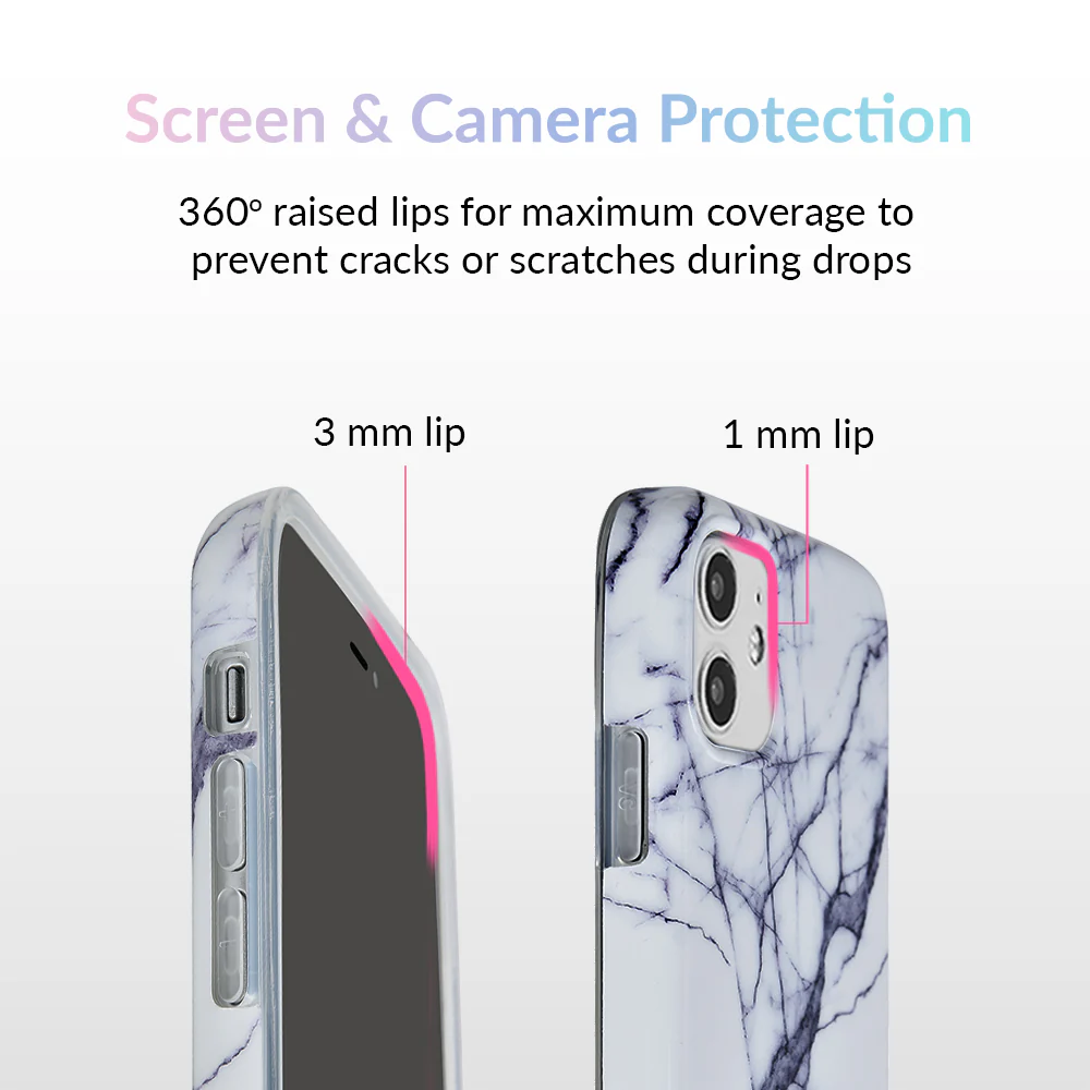White & Gray Marble iPhone Case - Image 56